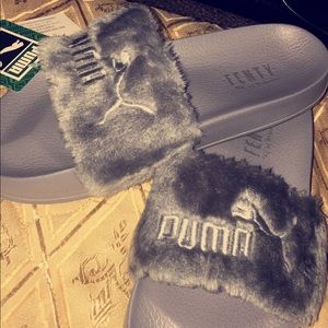 Grey Puma Slippers