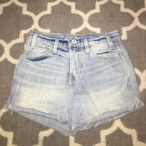 Levi's high-waisted denim shorts