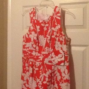 Sleeveless print sheath dress