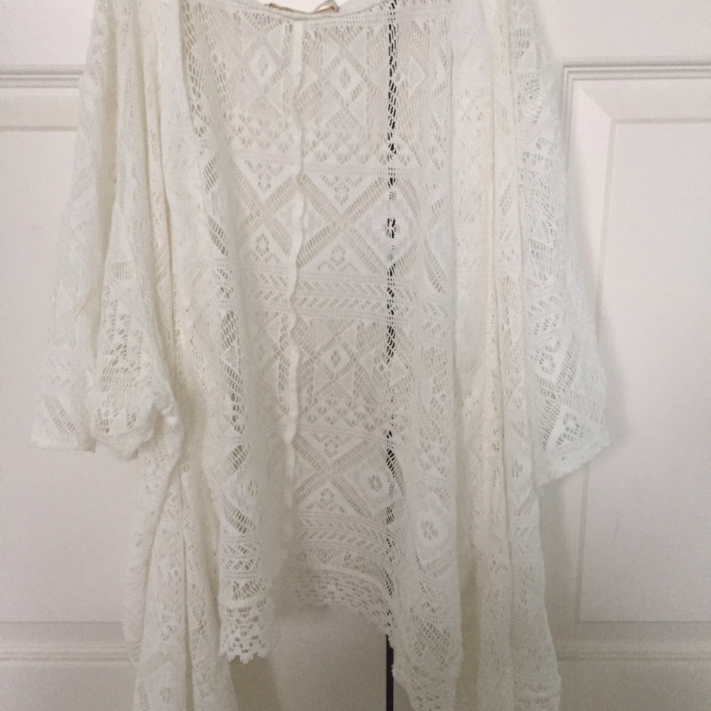 White lace cardigan