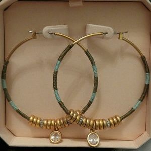 Juicy Couture Thread Wrapped Large Hoop Earrings
