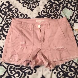 Size 5 pink jean shorts