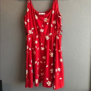 Midi red dress
