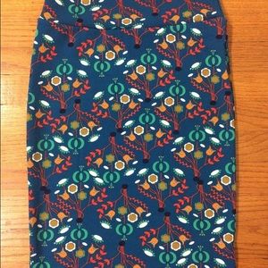Turquoise LuLaRoe Cassie Pencil Skirt