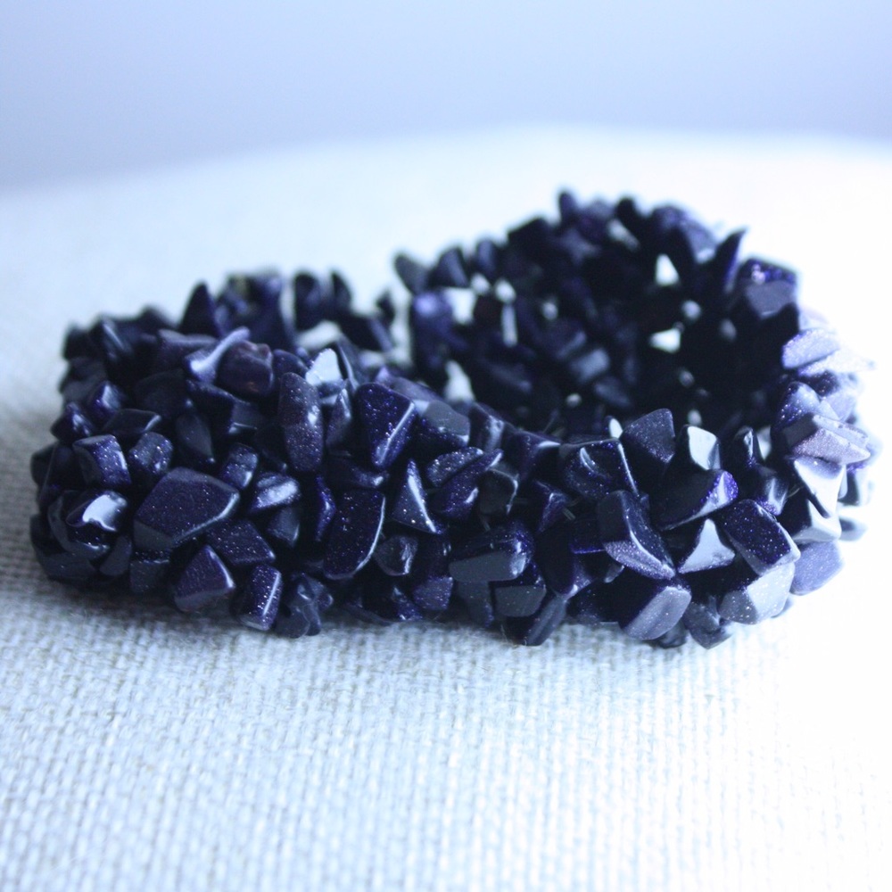 Polished Blue Goldstone Bracelet