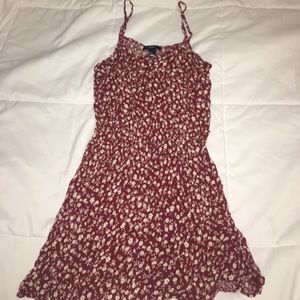 Red flower dresss