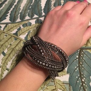 Grey colored wires bangle