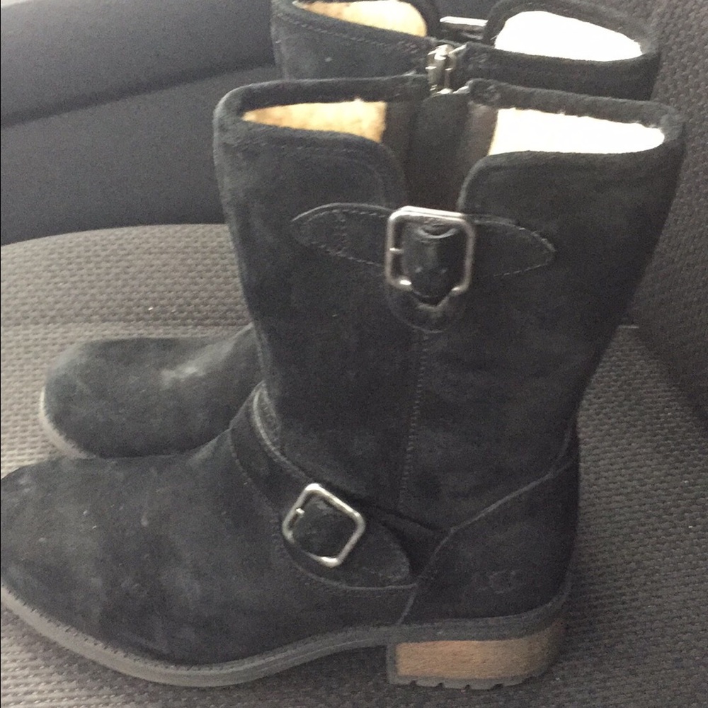 Ugg black suede ankle boots