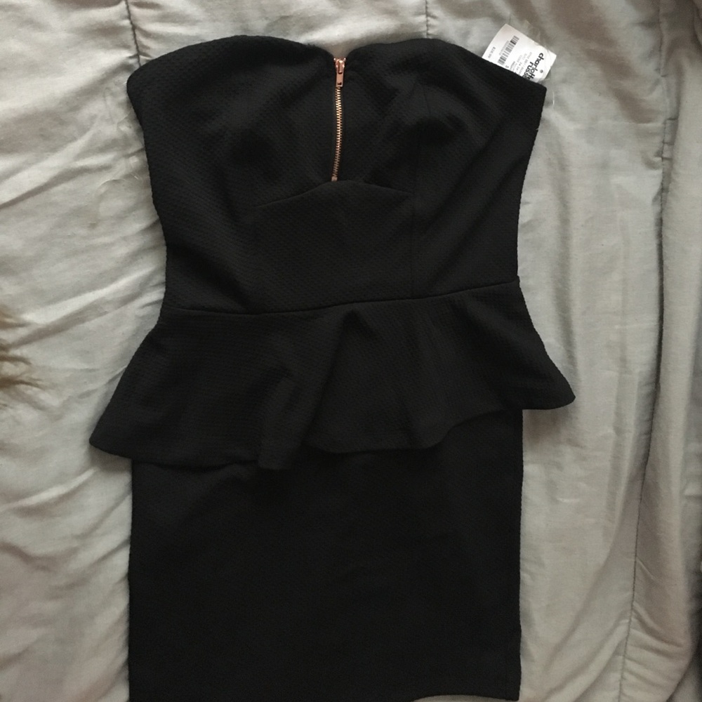 Black peplum dress