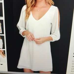shifting ivory long sleeve dress