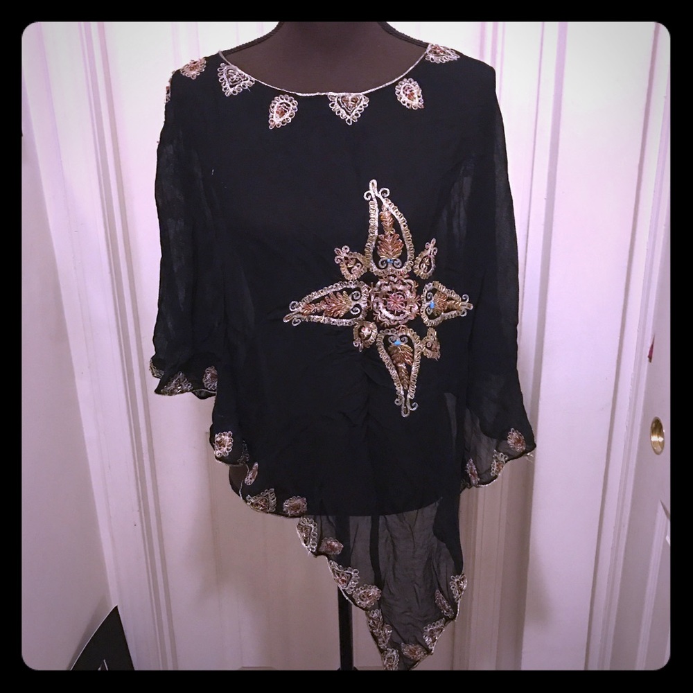 XOXO SHEER CAPE/ SHAWL