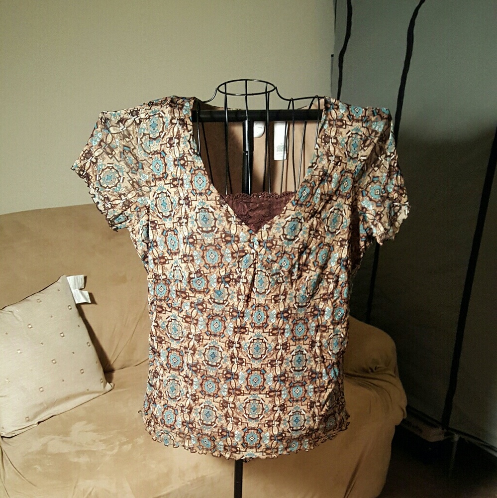 Print dress shirt