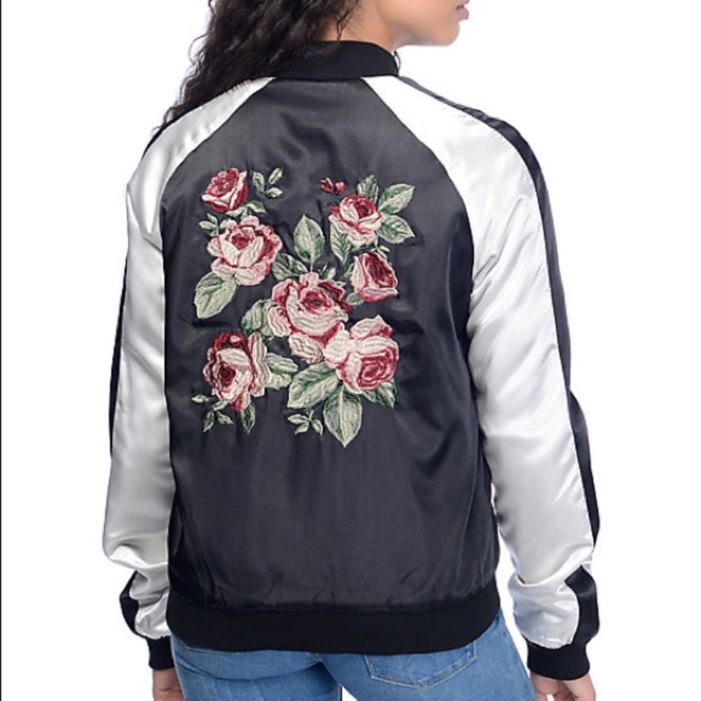 NWT edie b/w rose souverir jkt bomber jacket
