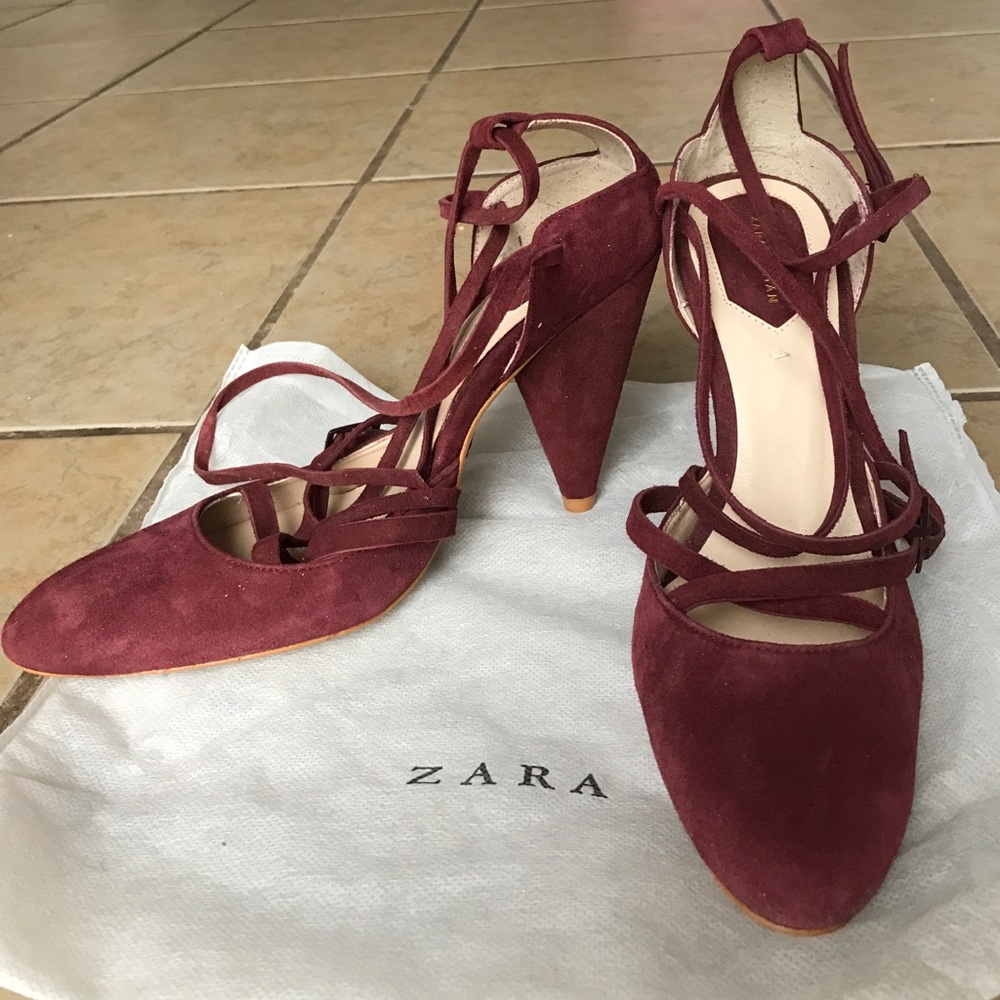 Brand new zara lace up heels size 6