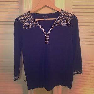 Lucky Brand embroider top