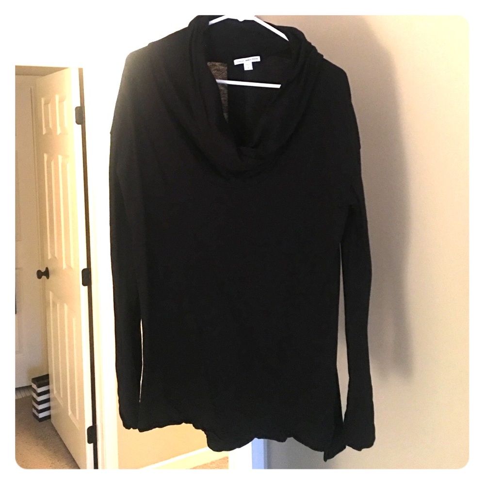 James Perse Cowl Neck Tunic - black