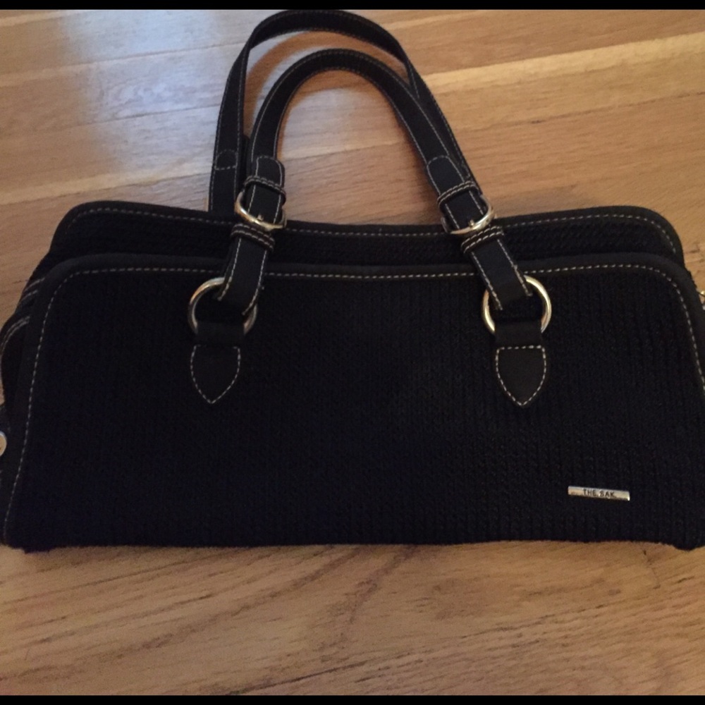 THE SAK BLACK THICK MESH W/ GOLD HARDWARE