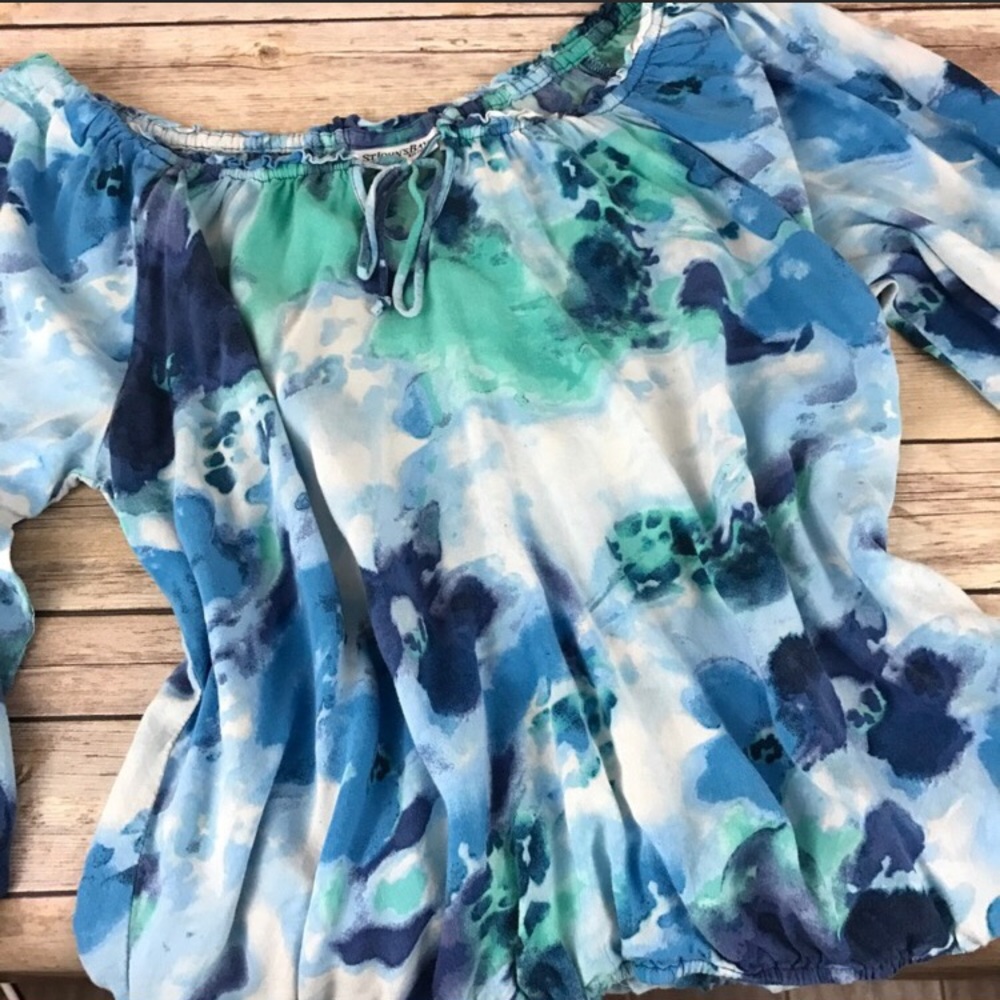 Women's XLarge blue green top