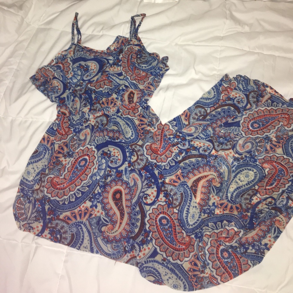 Paisley print maxi dress