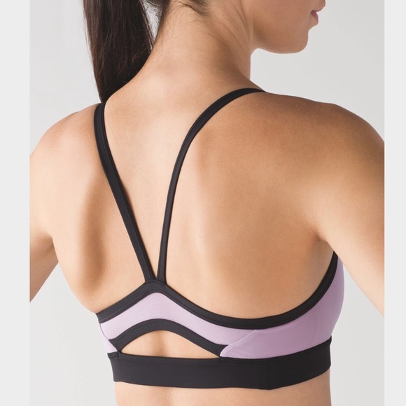 lululemon athletica Other - Rise & Run sports bra rose blush & black 8 Lulu