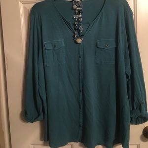 Sonoma Life & Style Teal shirt