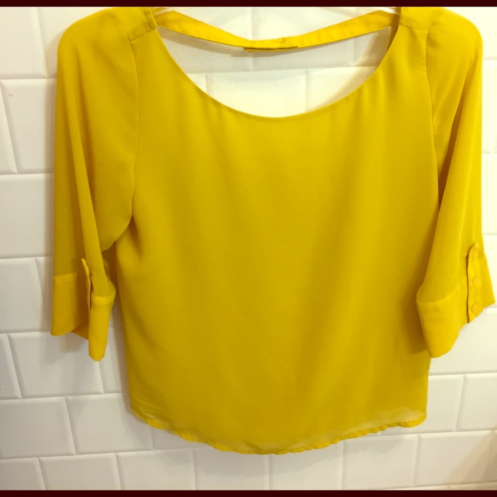 Yellow backless top