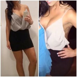 Sexy club wear bodysuit/bodycon skirt