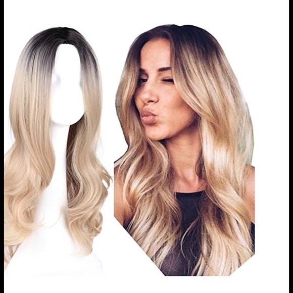 favor beauty Accessories - Favor Black And Blond Ombre Long Body Wave Wig