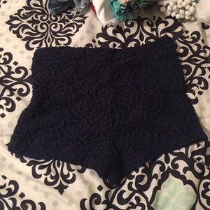 Navy blue size S forever 21 high waisted shorts