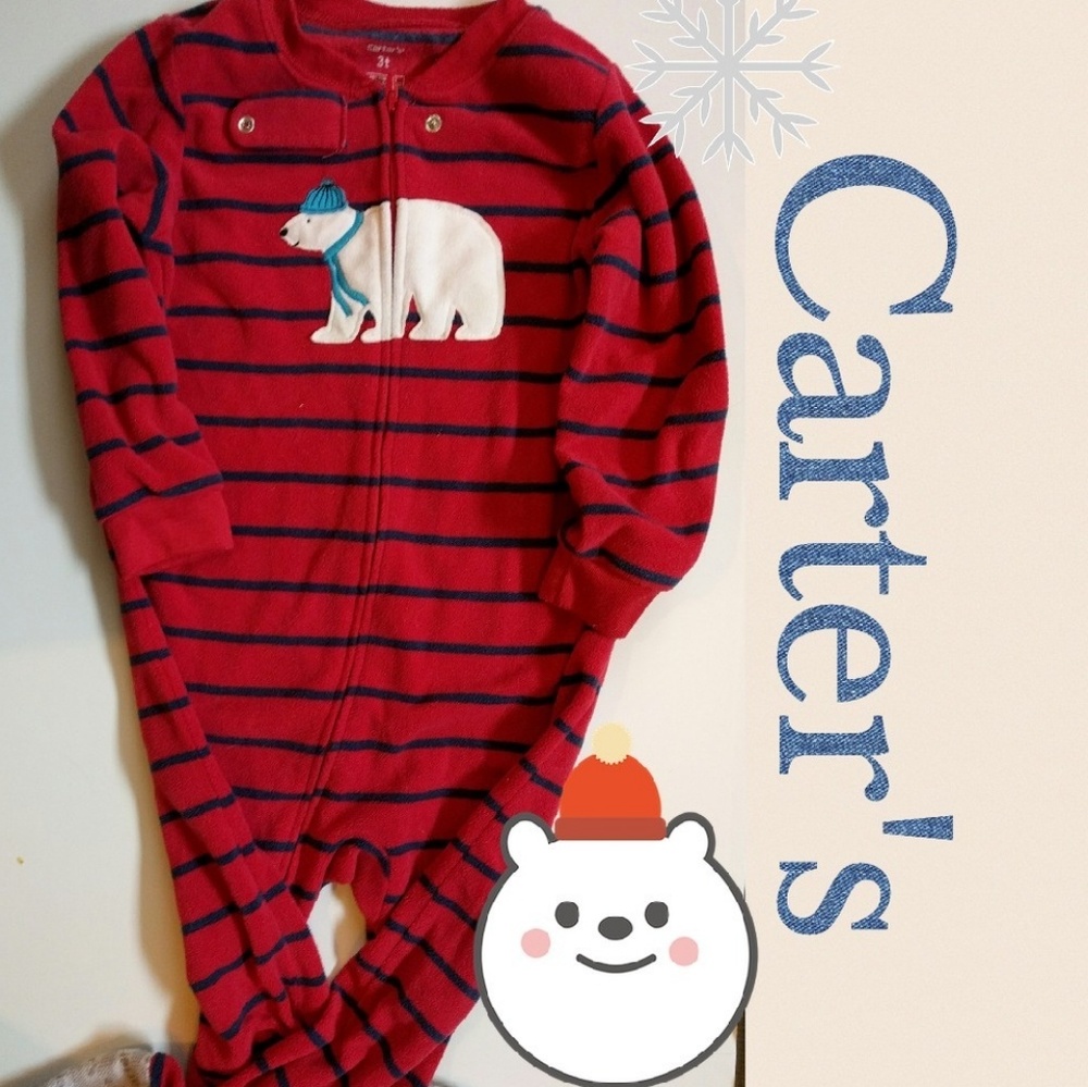 Carter's polar bead footed toddler pj