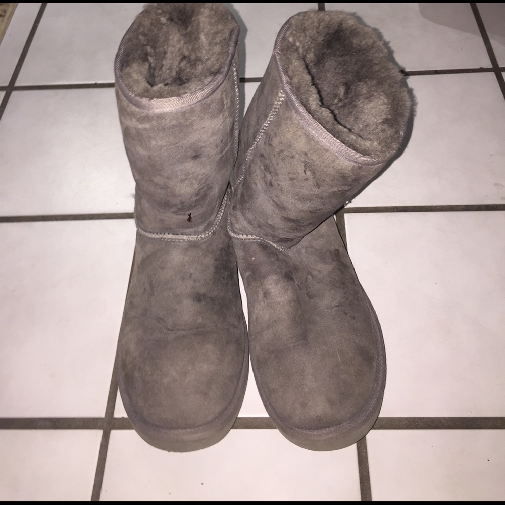 Grey UGG Classic Short Boots