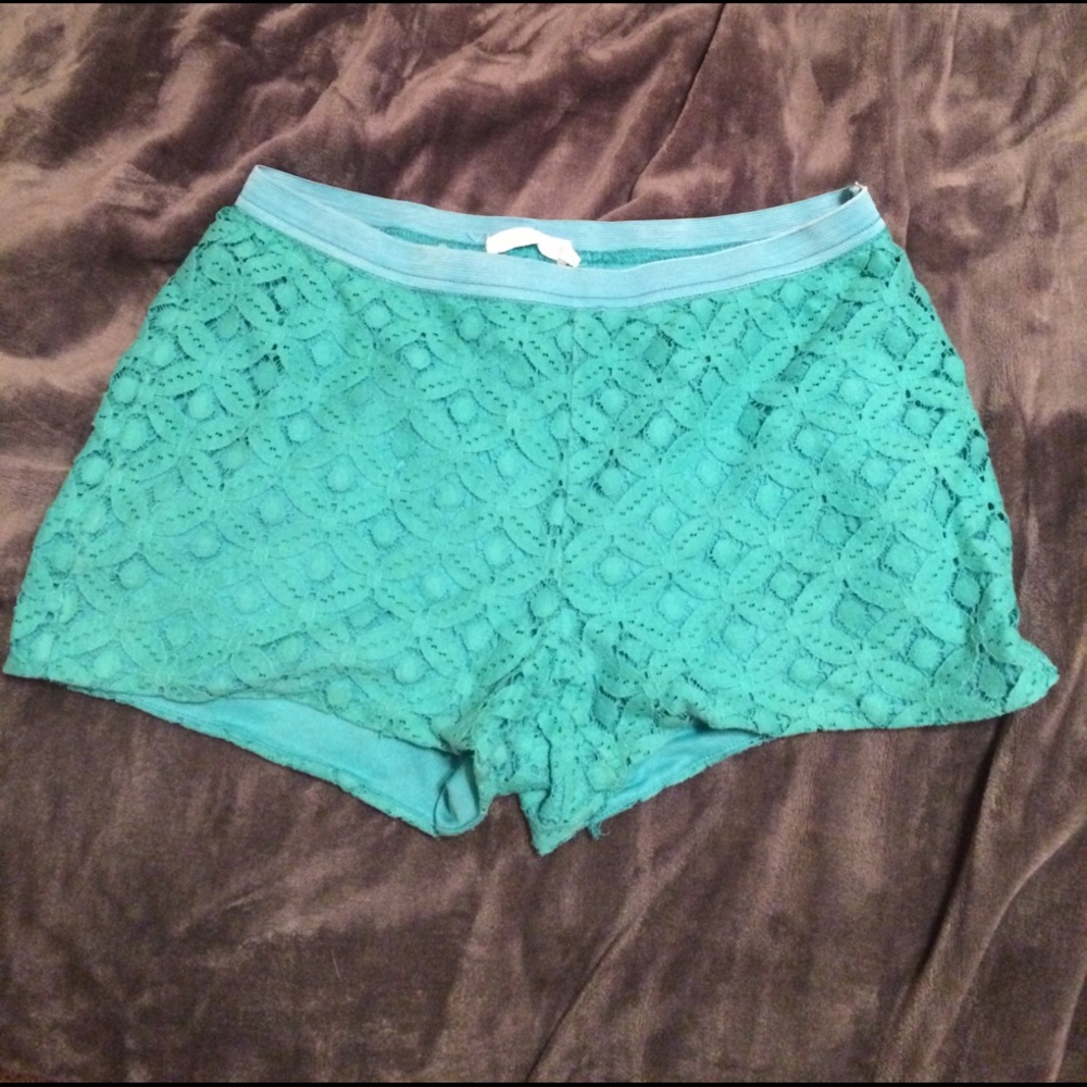 Teal Lacey shorts
