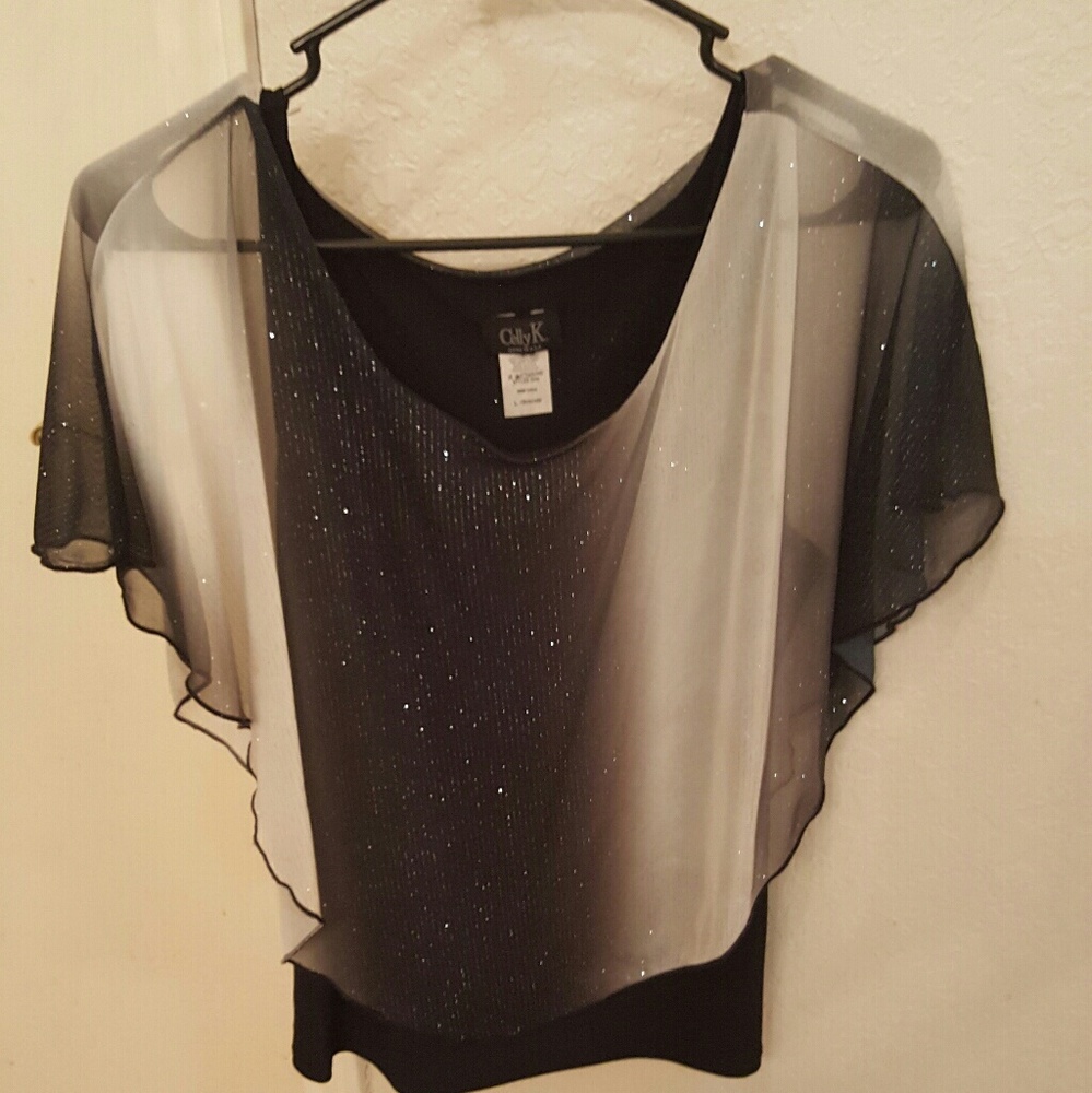 BLACK & SILVER TOP