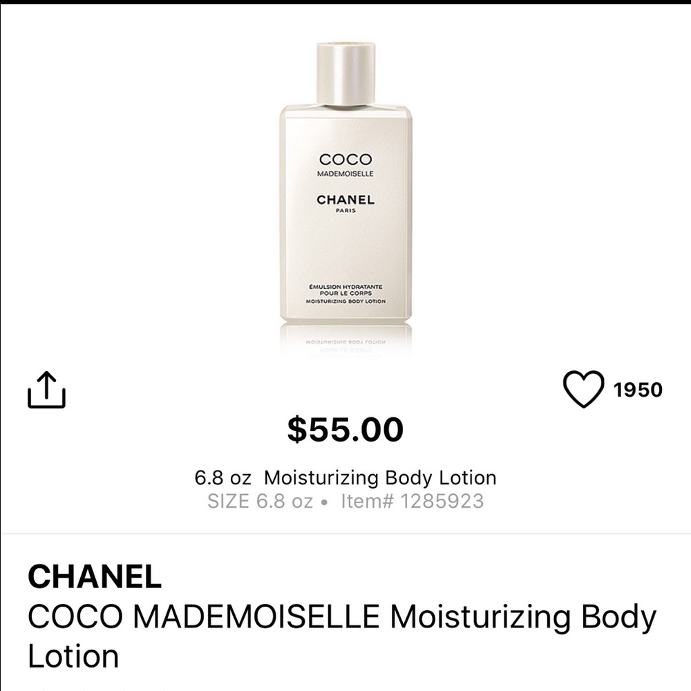 Chanel body lotion