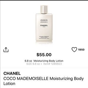 Chanel body lotion