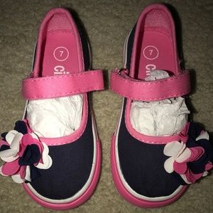 Circo Toddler Girl size 6 Mary Janes Pink/Navy