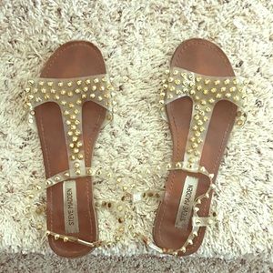 Steve Madden nickiee gold/clear sandals