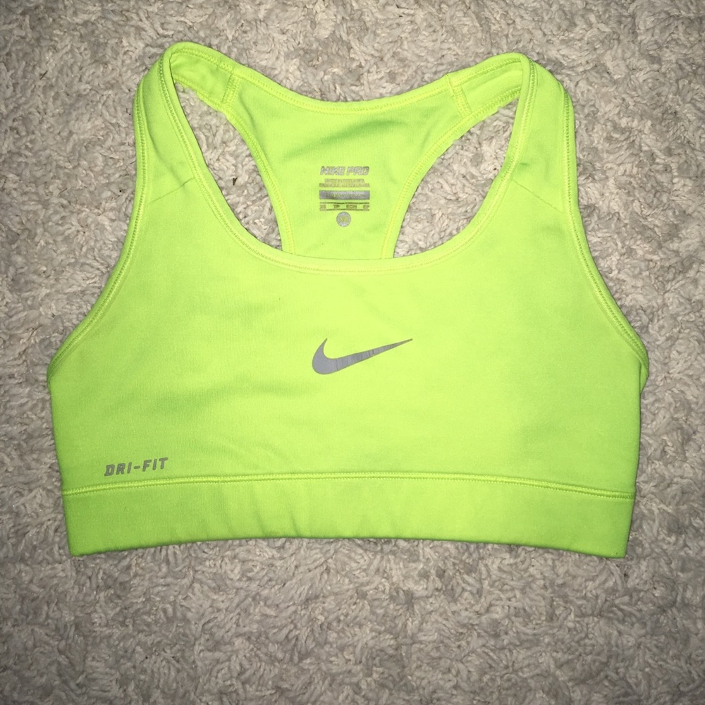 Neon Yellow Nike Sports Bra