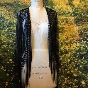 ~ caribbean quest black kimono wrap ~