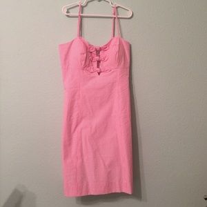 Lilly Pulitzer pink and white striped dress