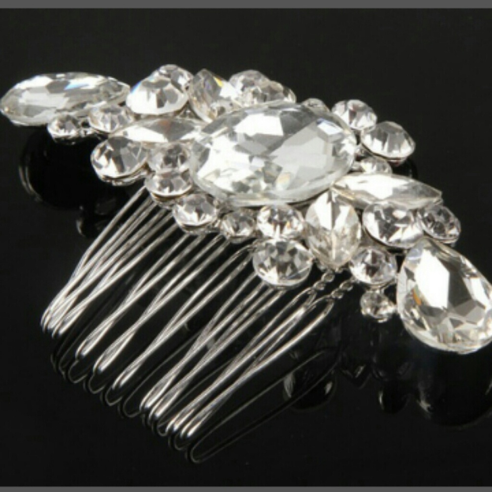 New white crystal hair pin