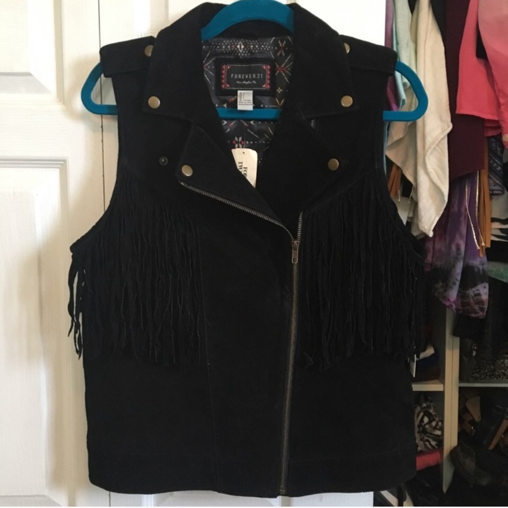 Woman's suede black vest