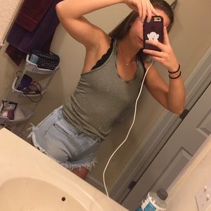 Black and White Striped Tank