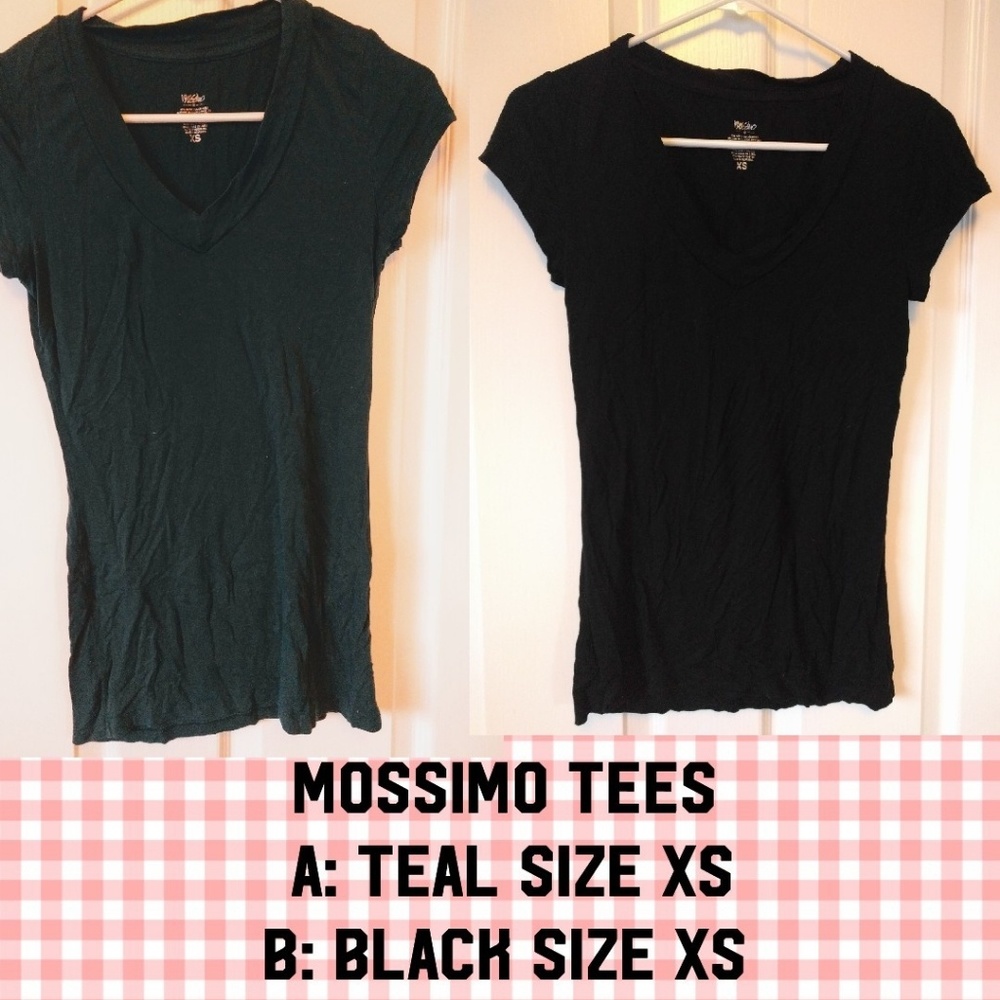 Lot of 2 mossimo stretchy tees