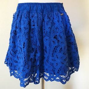 NWT Hollister Lace Blue Skirt