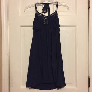 F21 Navy Halter Dress