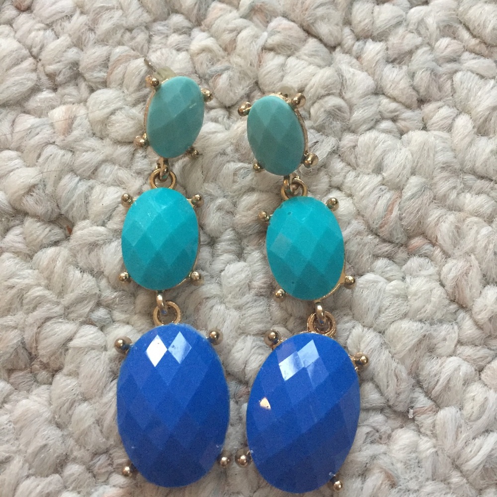 Blue dangly earrings