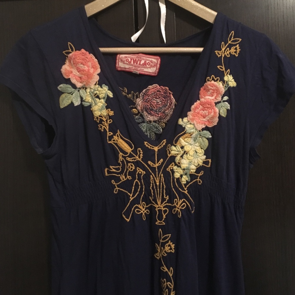 Embroidered Anthropologie dress