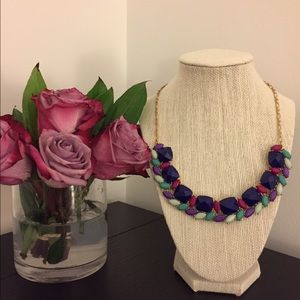 J.Crew Multi Color Stone Bib Necklace