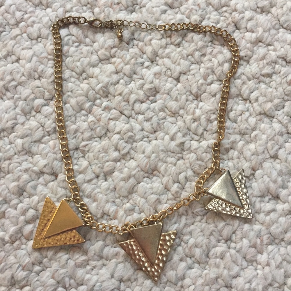 Edgy triangle necklace